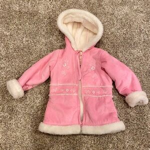 OshKosh B'gosh Pink and Cream Fleece Jacket